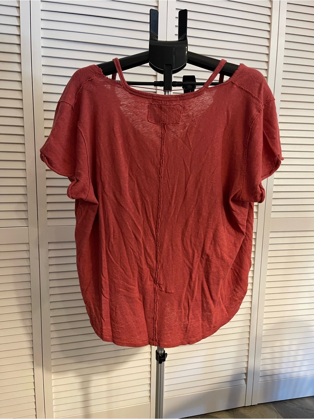 We The Free Women's Rust Red V-Neck Short Sleeve Top - Picture 5 of 10